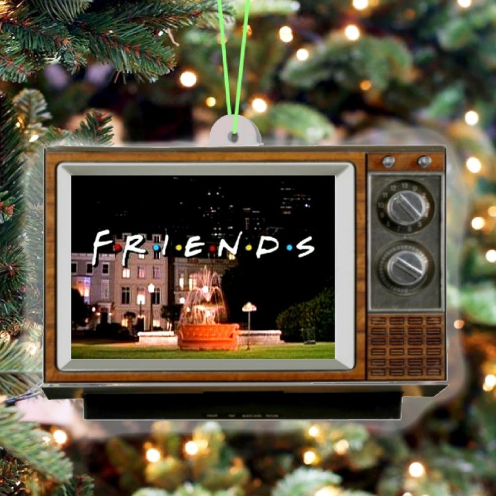 FRIENDS NBC Show TV Set Title Screen Retro Christmas Tree Holiday Ornament NEW